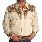 Classical Retro Vintage Blouse / Shirt West Cowboy 3D Men's Masquerade Dailywear Bachelorette Party Adults' Shirt All Seasons