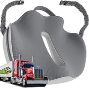 X-Large Truck Seat Cushion for Truck Driver Seat Cushion - Upgraded Back Support, CertiPUR-US® Certified - Thick Memory Foam, Pain Relief for Hours of Driving, Trucker Approved Big Rig - Gray