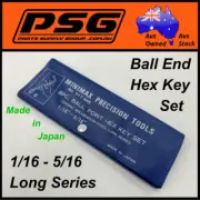Hex Key 8 Piece Ball Point Imperial 1/16 to 5/16 MINIMAX Made in Japan