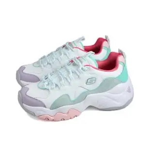 SKECHERS DLites 3.0 運動鞋 女鞋 白/粉紫/粉綠 厚底 149105WMNT no207