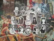14 Assorted Anime Stickers