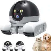 Patrol Buddy Robot Camera, Robot Camera on Wheels, with App Remote Control, WiFi Small Robots Cam, Night Vision, for Cats Dogs (+64G)