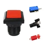 5 Colors Arcade Square Push Buttons Illumilated LED Light With Microswitch B