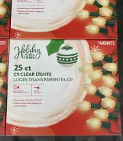 2 BOXES C9 Clear Holiday Living Incandescent Christmas Lights NEW !!
