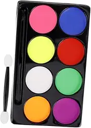 Expressive Body Paint Palette 8 Bold Bright Colors Long-lasting Safe for Children for Festivals Stage Performances