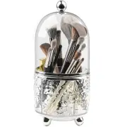 360 Rotating Makeup Organizer Cosmetic Storage Clear Brush Holder Lid Tools