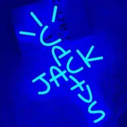 Cactus Jack Neon Sign LED Wall Light | Blue Glow | Home Decor, Bedroom, Bar Art.