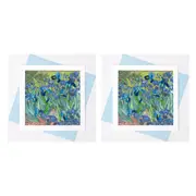 2x Boyle Handmade Paper Quilled 15x15cm Celebration/Gift Greeting Card Irises