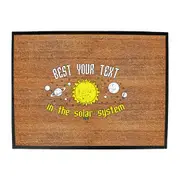 Best Your Text Personalised Solar System - Funny Novelty Doormat Man Cave Floor mat