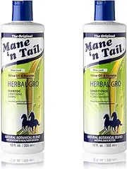 Mane 'n Tail Herbal Gro Shampoo & Conditioner Olive Oil Complex 12 oz(355ml) pack of 2