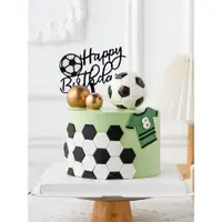 在飛比找ETMall東森購物網優惠-世界杯足球蛋糕裝飾擺件插牌男孩足球隊生日蛋糕烘焙派對裝扮插件