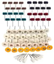 82PCS 1Inch Polishing Kit, Buffing Kit - Professional Wool Fabric Cotton Kit ...