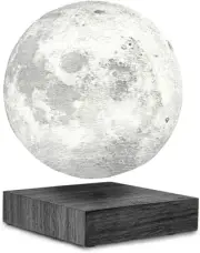 Smart LED 3D Printed Moon Lamp, Black