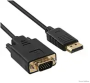 Axiom 6 Feet DisplayPort Male to VGA Male Adapter Cable - DPMVGAM06-AX