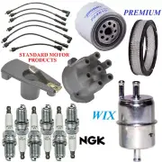 Tune Up Kit Air Oil Fuel Filters Cap Rotor Wire Plugs For JEEP J10 L6 4.2L 1987 (for: Jeep)
