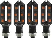 Universal Motorcycle Turn Signals Light 12-V Flasher Motorcycle Flowing Water Blinker IP68 Bendable Moto Flashing Lights (Color : 4PCS)