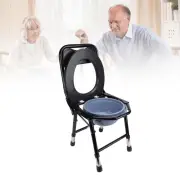 Bedside Commode Toilet Chair Sturdy Folding Frame Height Adjustable Stainless