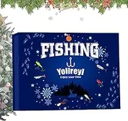 Fishing Advent Calendar 2024 | Christmas Calendar Fish Bait,2024 Fishing Lures Set Fish Bait Christmas Calendar for 24 Days for Husband Friend