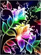 HuaCan DIY 5D Diamond Painting Flower Crystal Rhinestone Full Square Drill Photos Cross Stitch Mosaic Arts Craft Paint by Number Kits Canvas Home Wall Decor for Kids Adults 30x40cm/11.8x15.7in