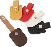 FRCOLOR 5pcs Manicure Nipper Cover Pu Leather Case Cuticle Scissor Protector for Nail Art