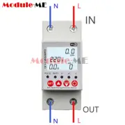 63A LCD Digital Display Adjustable Over Under Voltage Current Protector Relay