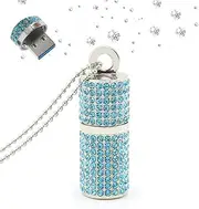 [EcooDisk] 16GB USB 3.0 Flash Drive Diamond Lipstick Shape Zip Drive with Necklace High Speed USB Stick Cute Pen Drive Fun Memory Stick Data Storage Thumb Drive Jump Drive with Jewelry Bag Great Gift