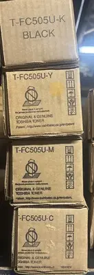 Set of 4 Toshiba T-FC505U-K T-FC505U-C T-FC505U-M T-FC505U-Y Genuine Toners