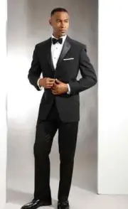 SLIM FIT 2-Button, Notch Lapel, Tuxedo with Flat Front Pants