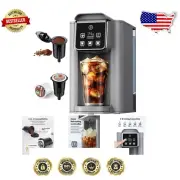 Adjustable Brew Sizes Coffee Maker for Hot & Iced Beverages - Modern Design