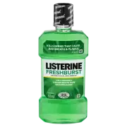 Listerine FreshBurst Mouthwash 500mL Antibacterial Prevent Bad Breath & Plaque