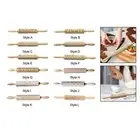 Embossed Rolling Pin Wooden Rolling Pin Christmas Themed Pattern Wood Textured