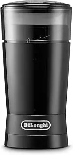 De'Longhi Electric Coffee Grinder KG200, Coffee Bean Grinder with Stainless Steel Blades, One-Touch Activation, Includes Cleaning Brush, 170W, Black