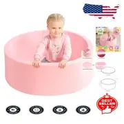 Compact Light Pink Memory Foam Ball Pit - Ideal for Playrooms and Bedrooms