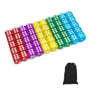 50 of Pack 14MM 6 Sided Dice Set Translucent Colors Dice, with Black Pouch fo...