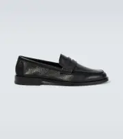 [Manolo Blahnik] Manolo Blahnik Perry leather penny loafers AU 7 black