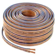 Car Home Audio 12 Gauge Speaker Wire Transparent Clear Cable 12AWG (50 Feet)