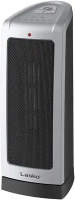 Oscillating Ceramic Tower Space Heater for Home with Adjustable Thermostat, 2-Sp