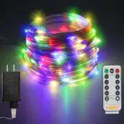 LED Rope Lights Outdoor, 100Ft 300 LED Multicolor String Lights Indoor with R...