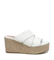 Women's Sandal Slides Crossover-Strap Platform Heels Slip-resistant Wedges Julie