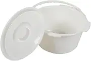 Perfk Commode Bucket Bucket Container with Lid Multiuse Mobile Toilet Bucket Half Pail for Commode Chair for Hotel Bedroom Bathroom
