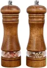 Pepper Grinder,Wood Salt and Pepper Grinder Mills Sets, with Acrylic Visible ...