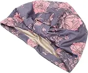 TENDYCOCO Waterproof Shower Cap Turban for Women Turbans Silk Cap for Sleeping Female Chemo Hat Woman Headband Ladies Hat Double Layer Turban Supple Turban% Polyester% Spandex