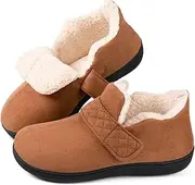 [Zizor] Women's Adjustable Strap Closed Back Slipper with Memory Foam, Ladies' Cozy House Slipper for Indoor Outdoor