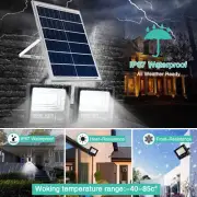Security Dual Lights LED Solar Flood Light Sensor Street Outdoor Garden Remote