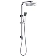 WELS Square 2in1 8/10/12" Thin Shower Head 3 Modes Handheld Silde Wall Rail Combo Set