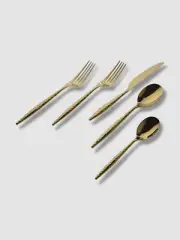 $300 Godinger Avelino Gold 20-Piece Dinner Flatware Set Cutlery Knife Fork Spoon