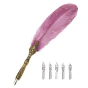 24.5cm/9.6" Calligraphy Feather Quill Pen for Calligraphy, Purple