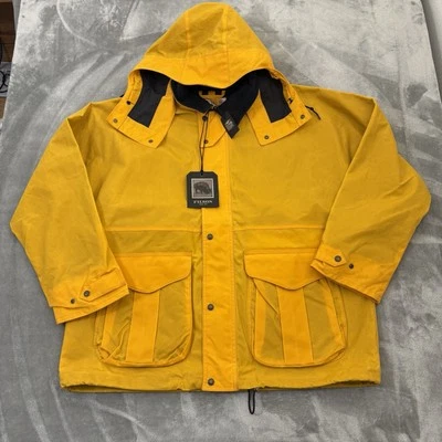 Filson Foul Weather Jacket Men's XXL Larch Waxed Canvas Shelter Cover Cloth