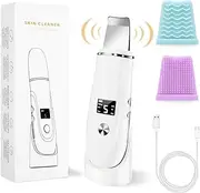 Skin Scrubber Face, 4 in 1 Skin Spatula Facial Scrubber Spatula for Deep Cleansing Blackhead Remover Pore Cleaner, USB Charger & Wireless Rechargeable