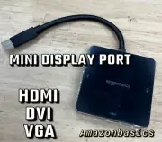 Mini DisplayPort Thunderbolt Male To DVI HDMI VGA Adapter Converter Cable 3 in 1